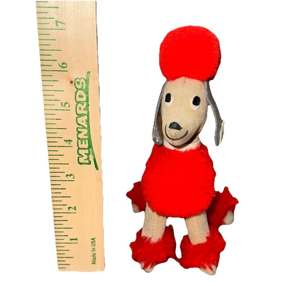 Vintage 1970s Dream‎ Dolls, Brown Red Pom Poodle Dog, R. Dakin & Co.  Japan 7 In